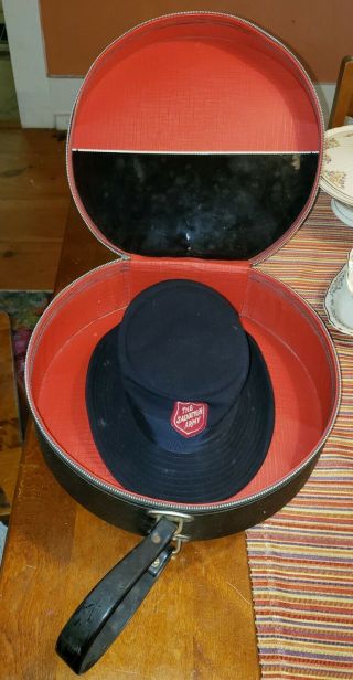 Vintage Ladies Salvation Army Hat And Hatbox