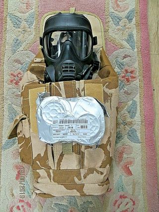 British Army Gsr Gas Mask Size 2/2,  Foil Wrapped Filters & Choice Of Haversack