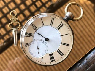 Antique Ancre French Pocket Watch With Key
