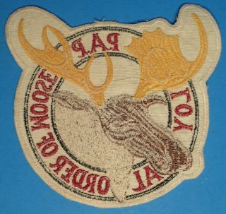 Vintage 1970 ' s P A P Loyal Order Of Moose Lodge Large Jacket Patch 2