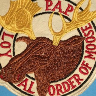 Vintage 1970 ' s P A P Loyal Order Of Moose Lodge Large Jacket Patch 3