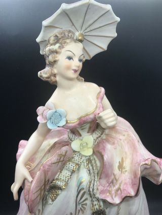 Vintage Porcelain Wales China Hand Painted Figurine Made In Japan C.  1960 