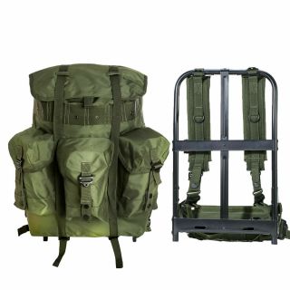 Military Alice Pack Army Medium Rucksack Backpack With Frame&straps Olive Drab