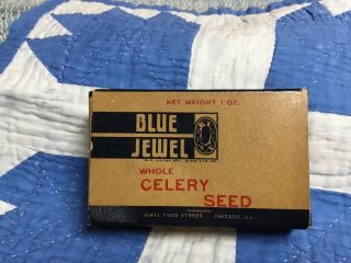 Jewel Tea - Blue Jewel - Whole Celery Seed - Box - Full - Barrington,  Ill