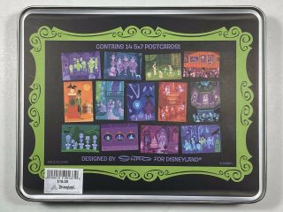 Disney Haunted Mansion 40th Anniversary Postcards,  Tin Signed by Shag - Rare 3