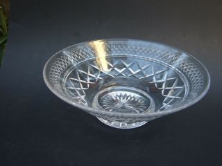 Antique Art Deco Stuart England Cut Crystal Bowl Signed Vintage 1930 