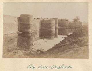 UNIQUE PERSONAL PHOTO CITY WALL BAGHDAD IRAQ MESOPOTAMIA c1905 2