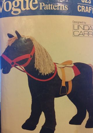 Stuffed Horse Animal Toy Sewing Pattern Vogue 9603 623 Linda Carr