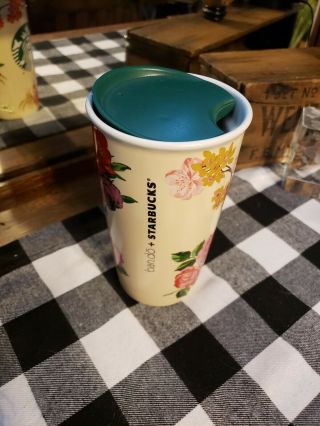 Starbucks,  ban.  do LIMITED EDITION Floral Travel Mug 16 oz 3