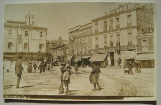 Valparaíso Valparaiso Chile Street Scene Old 1909 Rppc Postcard; Store Signs