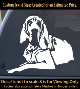 Bloodhound Dog Pet Vinyl Decal 6 Inch Sticker Animal Lover For Car Truck Laptop
