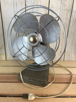Vintage Sears Kenmore One - Speed Electric 9 " Adjustable Desk/wall Fan
