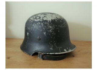Ww2 German Helmet With Liner & Chinstrap Wwii