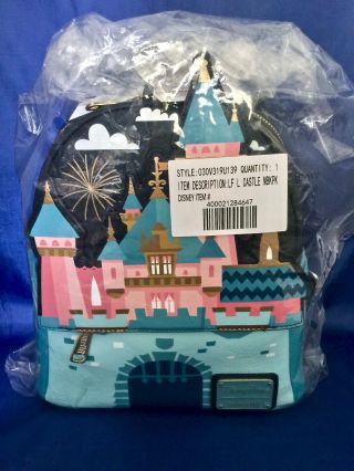 Nwt Loungefly Disneyland Fantasyland Castle Mini Backpack Parks Exclusive