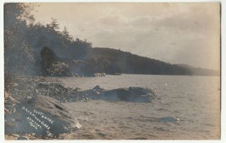 East Shore,  Greenwood Lake Ny,  F.  J.  Welles Real Photo Postcard