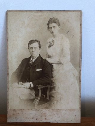 Victorian Carte De Visite Photograph Of Couple Possible Wedding Mayall ' s 3