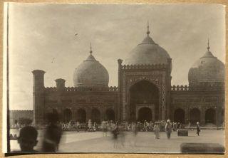 Album Photo Badshahi Mosque Masjid Lahore Punjab C1900s India Pakistan