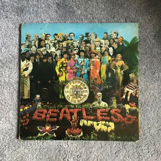 The Beatles Sgt Pepper 1st Press Pmc7027 Parlophone Vinyl Record Lp Vg
