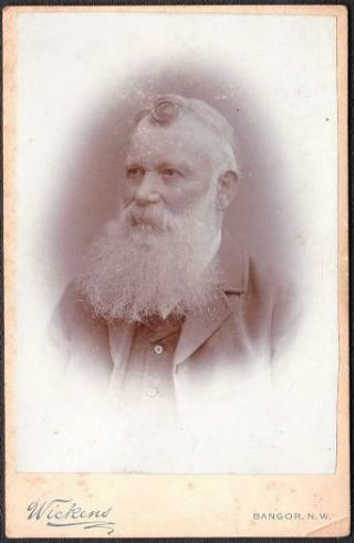 Richard Williams Cabinet Photo Upper Bangor North Wales Died 1906 Age 71
