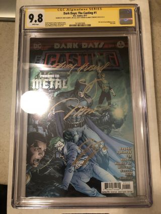 Dark Days:the Casting 1 Cgc Ss 9.  8 4x Signed Lee Kubert Tynion Iv Snyder Foil