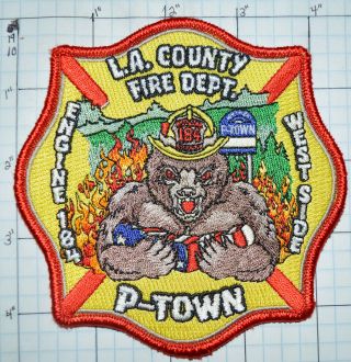 California Los Angeles County Fire Dept Engine 184 Patch