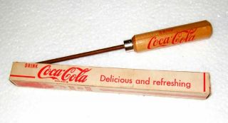 Vintage (1950s) Coca - Cola Bottling Co.  Icepick W/original Box