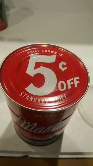 Vintage Manhattan Coffee Can Full 1 LB Can 2