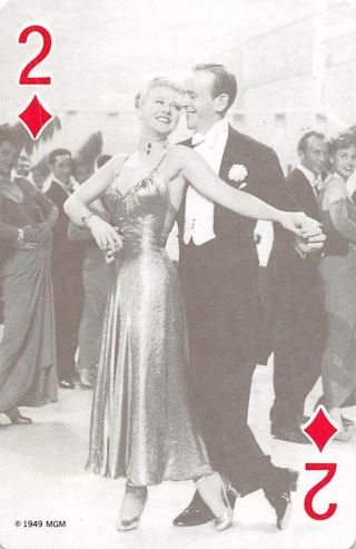 Fred Astaire Ginger Rogers Dancing Single Swap Playing Card Vintage 2 Diamonds