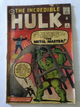 The Incredible Hulk 6 1962 Stan Lee/ Steve Ditko