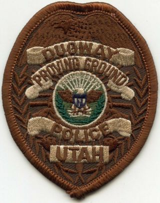 Dugway Proving Ground Utah Ut Military Police Patch