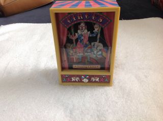 Vtg Circus Dancing Clown Wind Up Music Trinket Box W/drawer Yaps 1981 Hong Kong