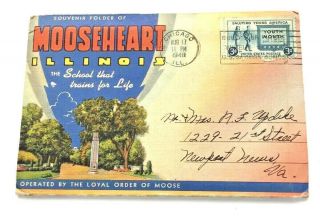 Aurora Il.  Souvenir Folder Loyal Order Of Moose School Mooseheart Il 1948