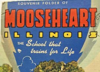 Aurora IL.  Souvenir Folder Loyal Order Of Moose School Mooseheart IL 1948 3