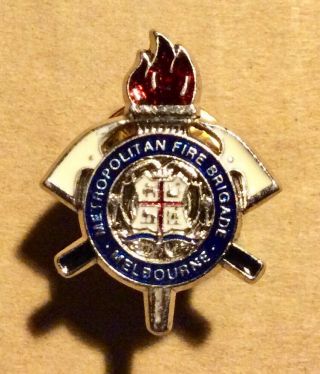 Melbourne Metropolitan Fire Brigade Enamel Lapel Pin Badge