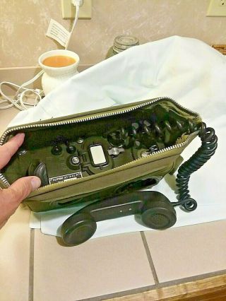 Vintage Ta - 312/pt Military Field Phone Radio Telephone Set With Case Cy - 1277b/pt