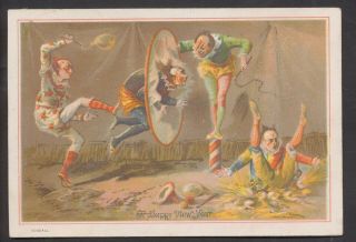C10746 Victorian Goodall Year Card: Clowns