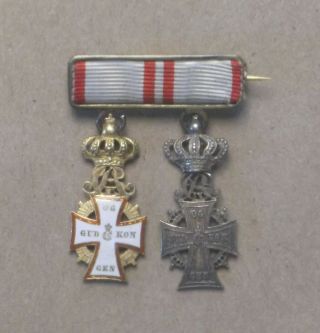 Order Of Danneborg Danish Miniature Medal Set