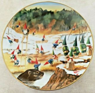 Rien Poortvliet Secrets Of Gnomes Porcelain Collector Plate Gnomatic " Fitness