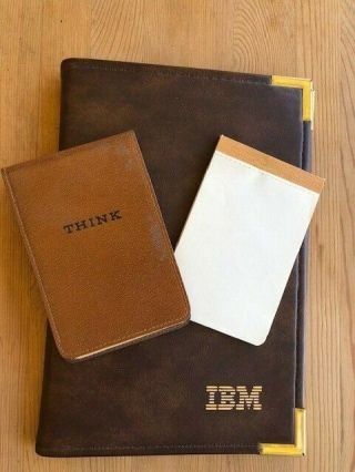 Vintage Ibm Think Pad With Refill And Larger Notebook