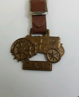 Vintage J.  I.  Case Tractor Co.  Advertising Watch Fob,  Metal Arts Co.  Rochester Ny