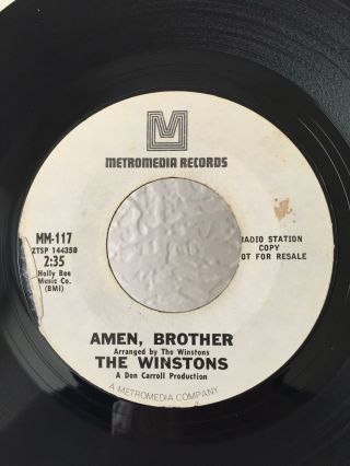Funk Breaks Promo 45 The Winstons Amen Brother On Metromedia Hear