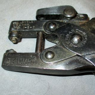 Vintage Bernard Triumph Eyelet 1 2 3 Rivet Hole Punch Tool No.  140 - 6 - 1/2 USA 2