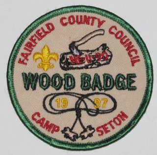 Fairfield Co Council (ct) 1997 Wood Badge Ne - Ii - 90 Pocket Patch Bsa