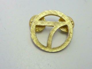 Vintage Wls Abc Channel 7 Tv Chicago Gold Tone Metal Lapel Pin