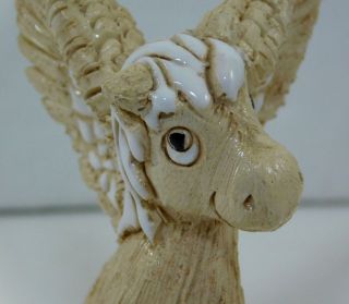 Artesania Rinconada Pegasus Winged Horse Ceramic Figurine Uruguay RETIRED 2