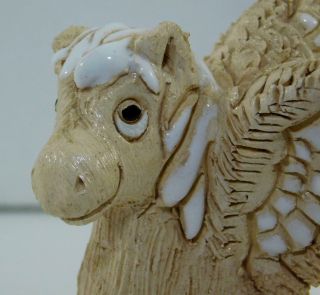 Artesania Rinconada Pegasus Winged Horse Ceramic Figurine Uruguay RETIRED 3