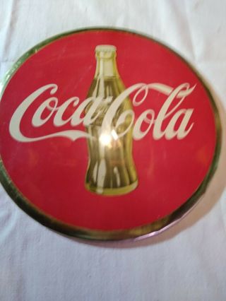 Vintage 1950s Celluloid Coca Cola Bottle Button Sign