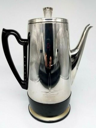 Vtg General Electric Ge Stainless Steel 10 - Cup Coffee Pot Percolator Cm20
