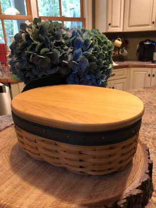 Longaberger 2001 Collectors Club Harmony Basket No.  3 Set & Certificate Of Auth