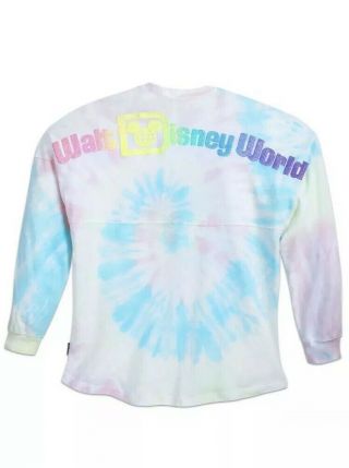 Walt Disney World Cotton Candy Spirit Jersey Tie Dye Sweatshirt Pullover Top Xl
